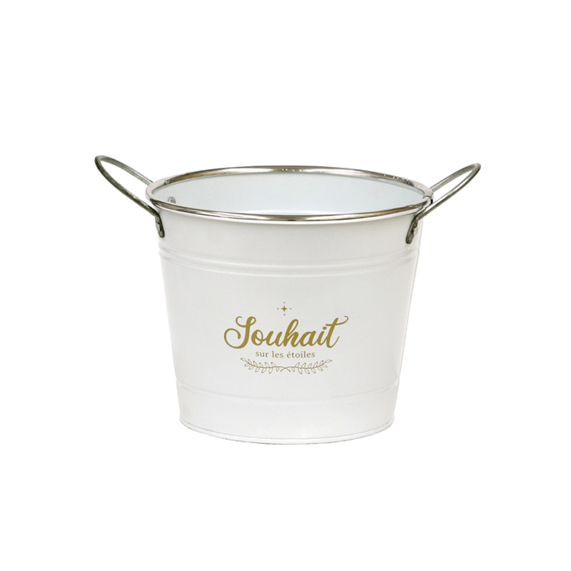 大橋新治商店 ブリキポット キャラット D4号 ホワイト 31-214 1個(ご注文単位1個)【直送品】