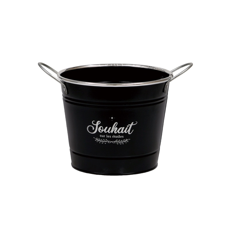 大橋新治商店 ブリキポット キャラット D4号 ブラック 31-234 1個(ご注文単位1個)【直送品】