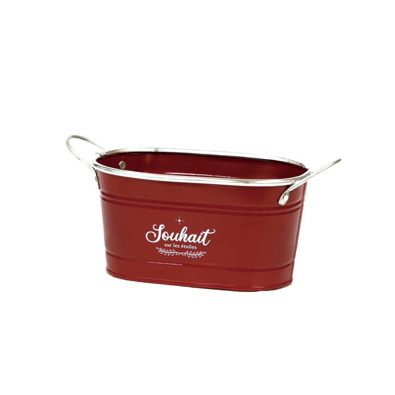 大橋新治商店 ブリキポット キャラット D3号W ワインレッド 31-282 1個(ご注文単位6個)【直送品】