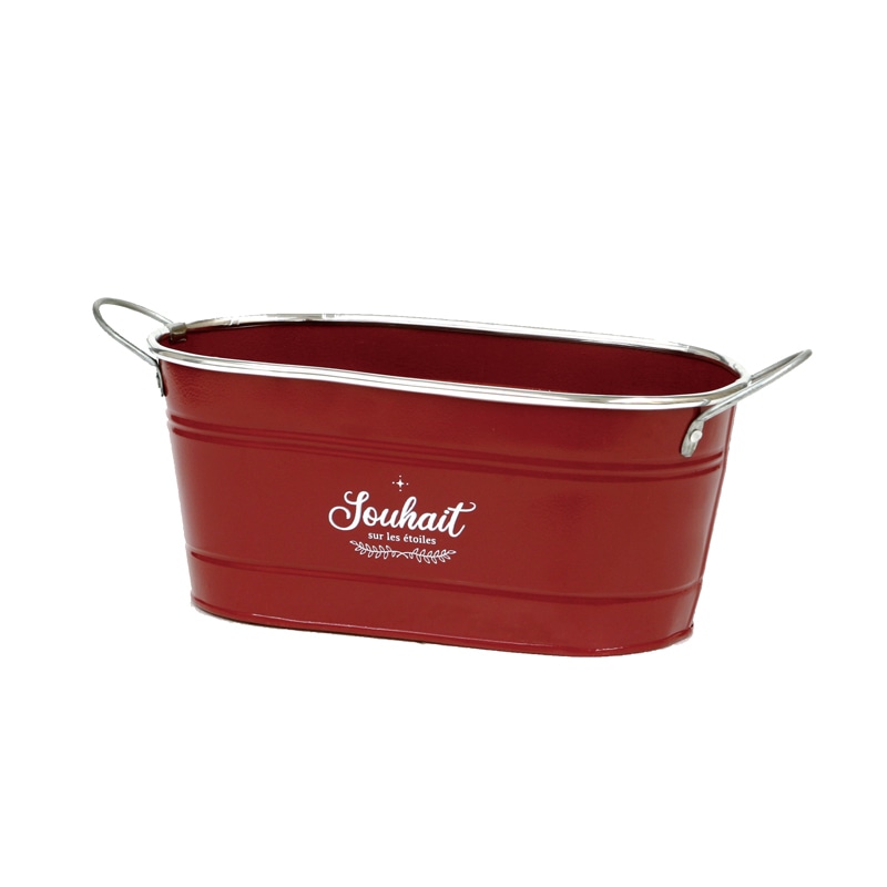 大橋新治商店 ブリキポット キャラット D3.5号W ワインレッド 31-283 1個(ご注文単位1個)【直送品】