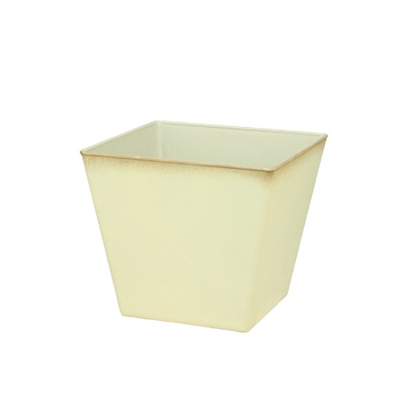 大橋新治商店 PPポット　プラレア　アイボリー D3.5角 56-023 1個（ご注文単位8個）【直送品】