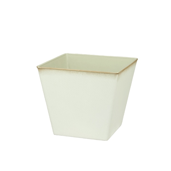 大橋新治商店 PPポット　プラレア　ホワイト D3.5角 56-053 1個（ご注文単位8個）【直送品】