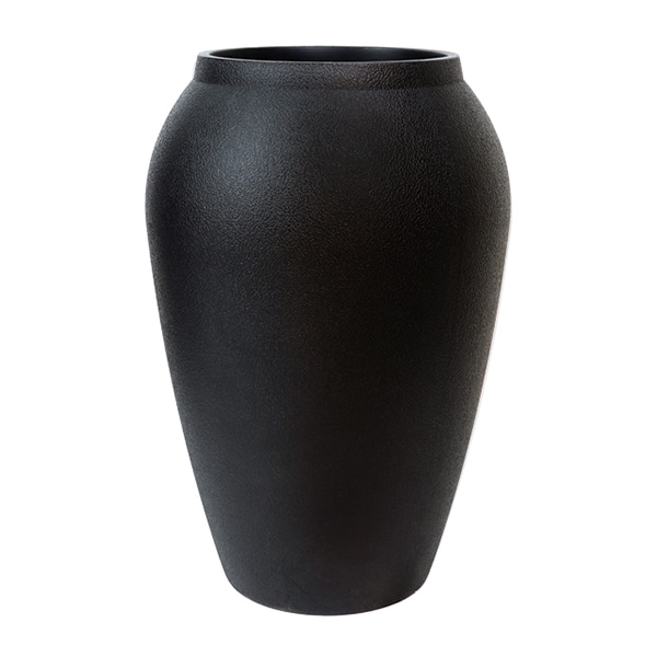 大橋新治商店 プラスチックポット 花影壺 縦長 黒 56-7146 1個（ご注文単位1個）【直送品】