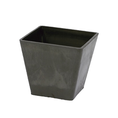 大橋新治商店 プラスチックポット バルカ スクエア D3号 ブラック 57-1526 1個（ご注文単位5個）【直送品】