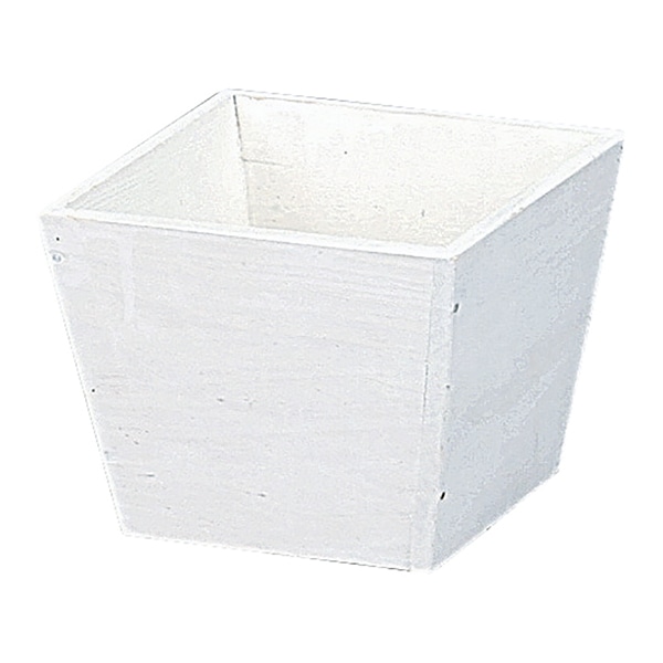 大橋新治商店 ウッドプランター D4号　ホワイト 63-024 1件（ご注文単位1件）【直送品】