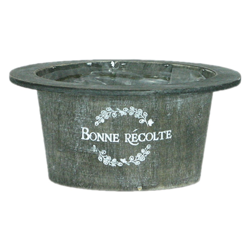 大橋新治商店 ウッドバスケット レコルト アレンジM グレー 63-482 1個(ご注文単位8個)【直送品】