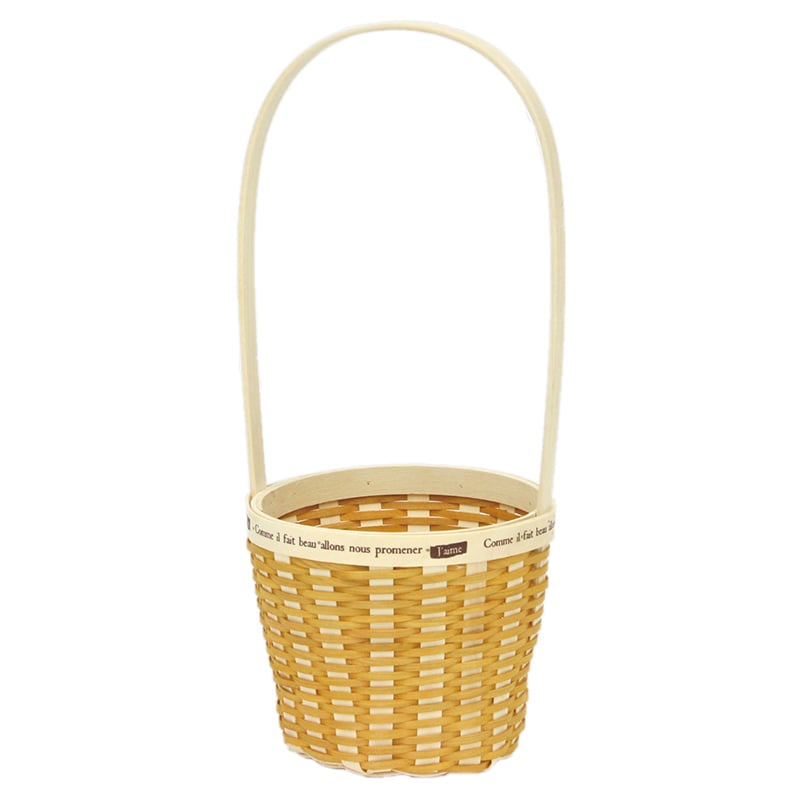 大橋新治商店 ウッドバスケット　ミエル D5号　ハンドル付 63-535 1個（ご注文単位1個）【直送品】