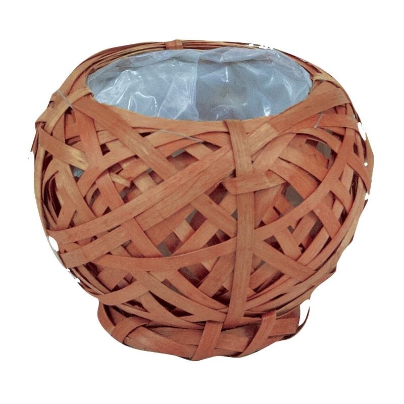 大橋新治商店 アレンジバスケット　マルシェ D3.5号　ブラウン 63-683 1個（ご注文単位6個）【直送品】