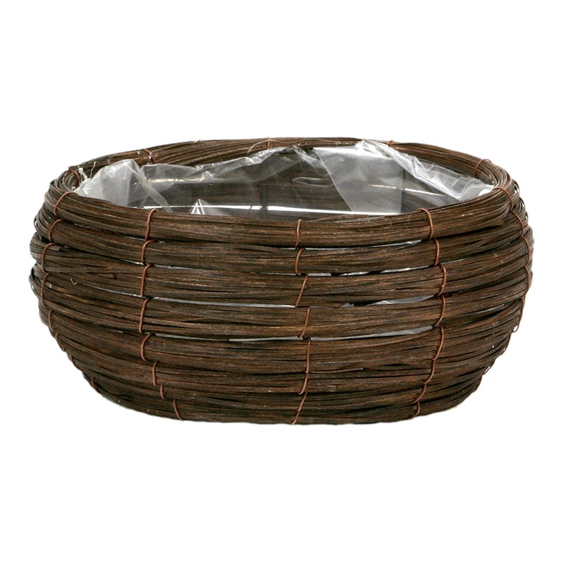 大橋新治商店 アレンジバスケット カンパーニャ M ブラウン 63-968 1個(ご注文単位1個)【直送品】