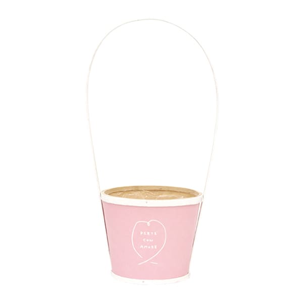 大橋新治商店 アレンジバスケット ペコ ハンドル付 D5号 ピンク 64-015 1個（ご注文単位1個）【直送品】