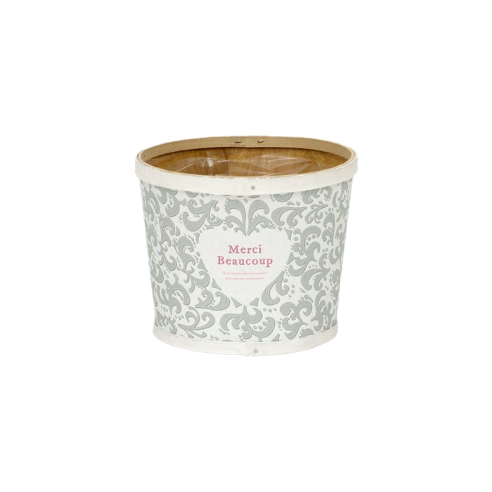 >大橋新治商店 ウッドバスケット D4号 グレー 73-364 1個(ご注文単位1個)【直送品】