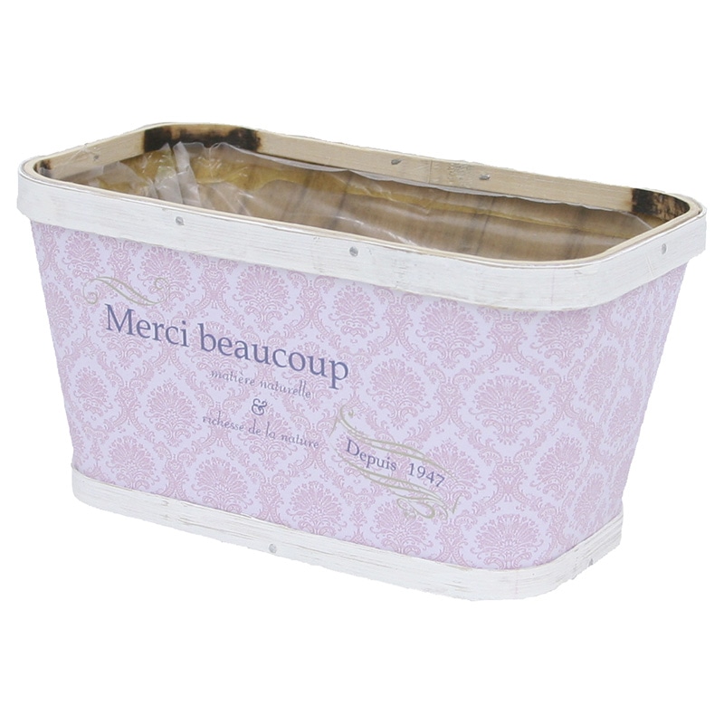 大橋新治商店 ウッドバスケット D3角W 73-422 1個(ご注文単位10個)【直送品】