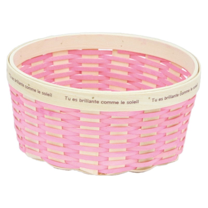 大橋新治商店 ウッドバスケット 寄せS ピンク 73-753 1個(ご注文単位6個)【直送品】