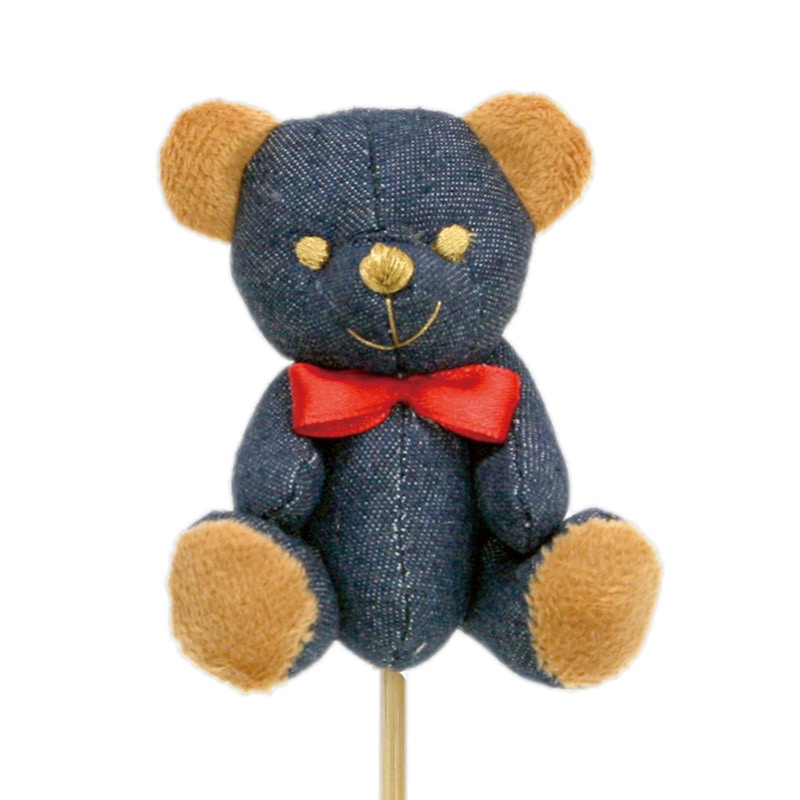 大橋新治商店 縫いぐるみピック　アニマル デニムベア 85-583 1本（ご注文単位10本）【直送品】