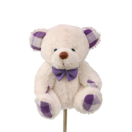 大橋新治商店 縫いぐるみピック ホワイトベア バイオレット 86-5286 1本（ご注文単位10本）【直送品】
