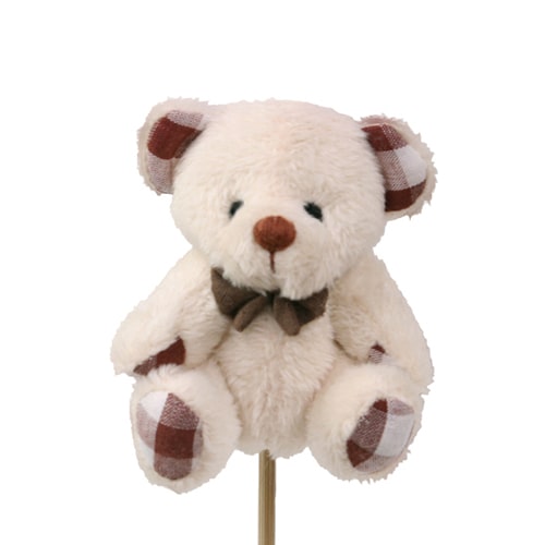大橋新治商店 縫いぐるみピック ホワイトベア ブラウン 86-5306 1本（ご注文単位10本）【直送品】