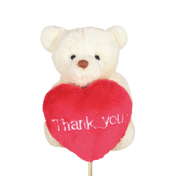 大橋新治商店 縫いぐるみピック ハートベア レッド 86-5316 1本（ご注文単位10本）【直送品】