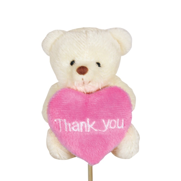 大橋新治商店 縫いぐるみピック ハートベア ピンク 86-5326 1本（ご注文単位10本）【直送品】