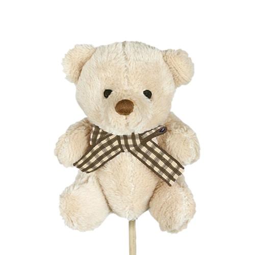 大橋新治商店 縫いぐるみピック リボンベア ブラウン 86-5416 1本（ご注文単位10本）【直送品】