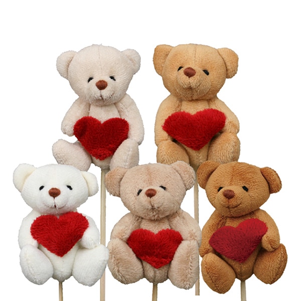 大橋新治商店 縫いぐるみピック ハートベア アソート 86-5656 1本（ご注文単位10本）【直送品】