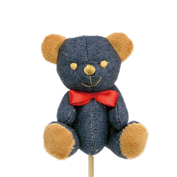 大橋新治商店 縫いぐるみピック デニムベア 86-5836 1本（ご注文単位10本）【直送品】