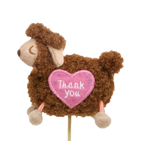 大橋新治商店 縫いぐるみピック ヒツジ ブラウン 86-5876 1本（ご注文単位6本）【直送品】