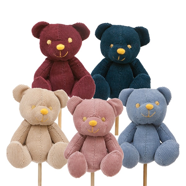 大橋新治商店 縫いぐるみピック コーデュロイベア アソート 86-5926 1本（ご注文単位10本）【直送品】