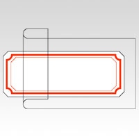 ML-203 ｱｶﾜｸ マイタックラベルラミネート　赤枠 1個 (ご注文単位1個)【直送品】