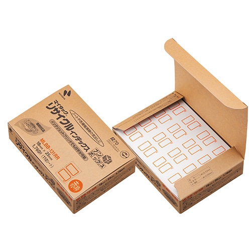 MLBB-131RR アカワク マイタックリサイクルインデックス 赤枠 1箱 (ご注文単位1箱)【直送品】