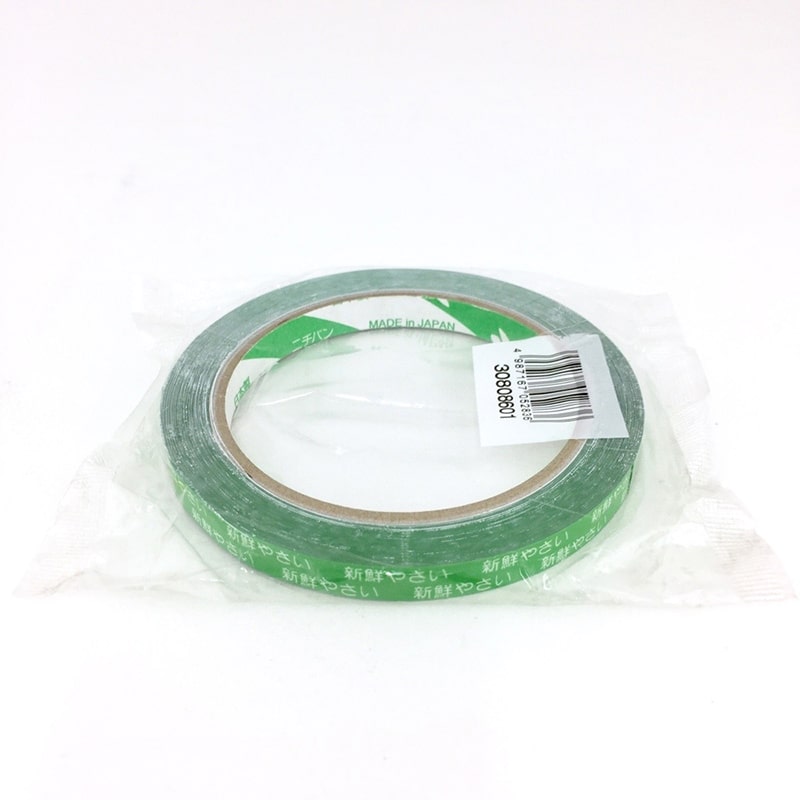ニチバン バッグシーリングテープ 新鮮野菜 緑 9mm×50m 1巻(ご注文単位20巻)【直送品】
