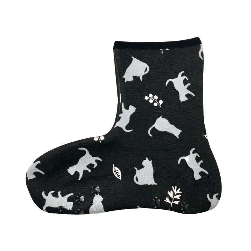 丸和貿易 ぽかそ ぽかぽかそっくす アンクルタイプ ガーデンキャット ブラック 200396701 1個（ご注文単位3個）【直送品】