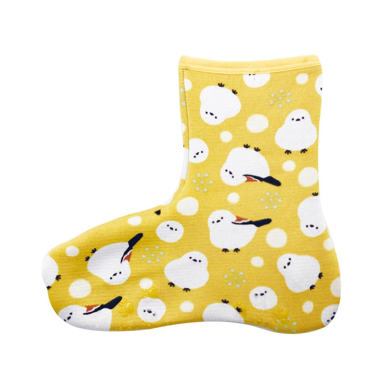 丸和貿易 ぽかそ ぽかぽかそっくす アンクルタイプ シマエナガ イエロー 200396704 1個（ご注文単位3個）【直送品】