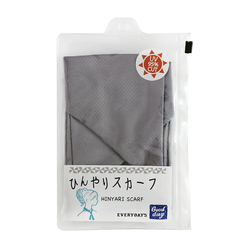 丸和貿易 ひんやりヘアバンド グレー 400888409 1個(ご注文単位1個)【直送品】