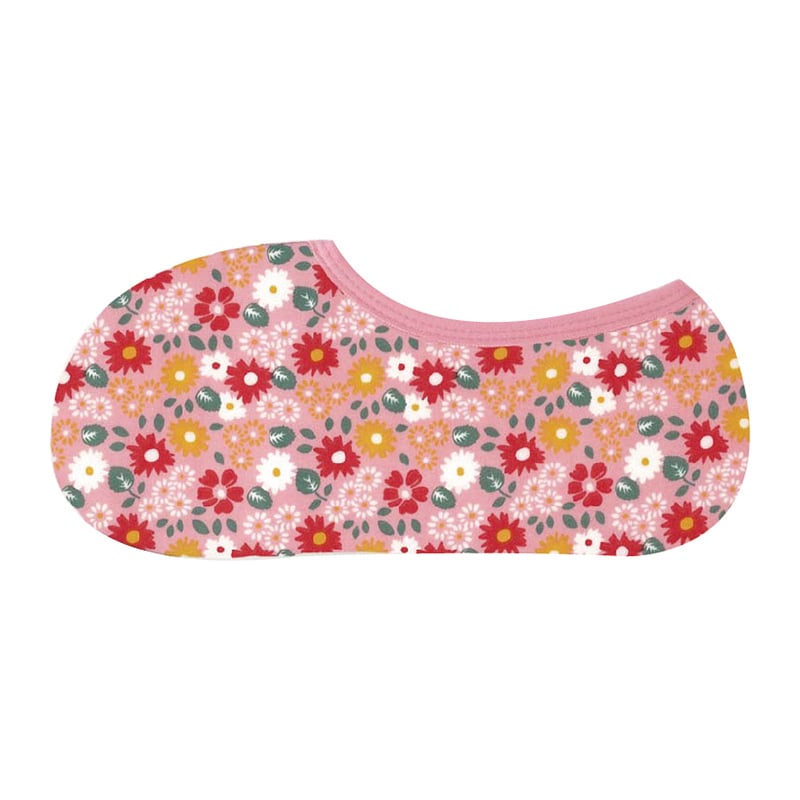 丸和貿易 ぽかそ ぽかぽかそっくす ショートタイプ レトロフラワー ピンク 200394605 1個（ご注文単位6個）【直送品】