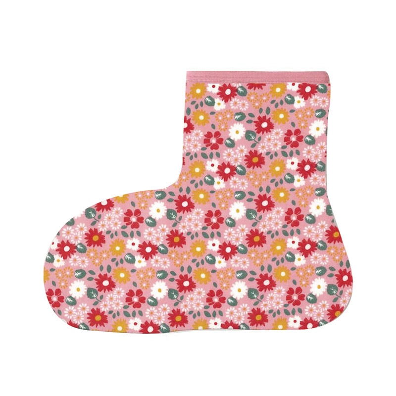 丸和貿易 ぽかそ ぽかぽかそっくす アンクルタイプ レトロフラワー ピンク 200394705 1個（ご注文単位3個）【直送品】