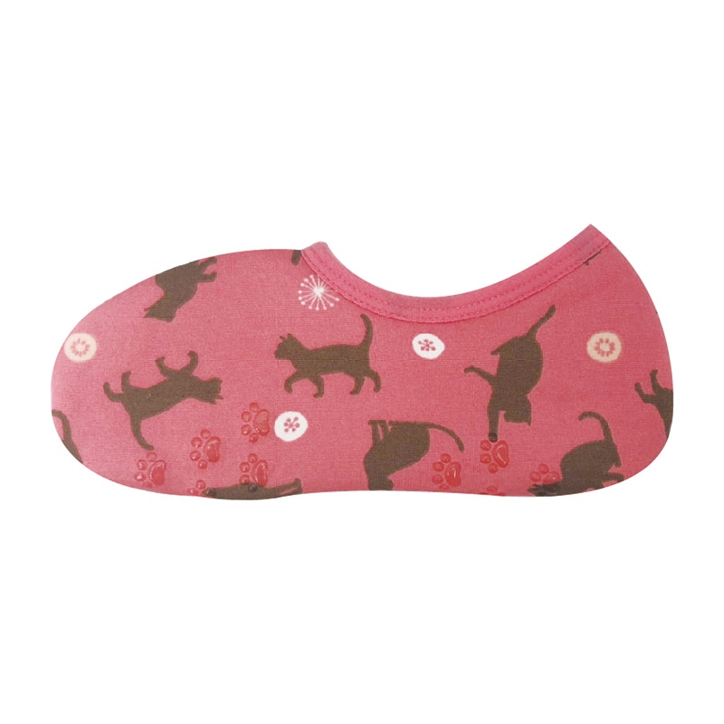 丸和貿易 ぽかそ ぽかぽかそっくす ショートタイプ シルエットキャット ピンク 200395703 1個（ご注文単位6個）【直送品】