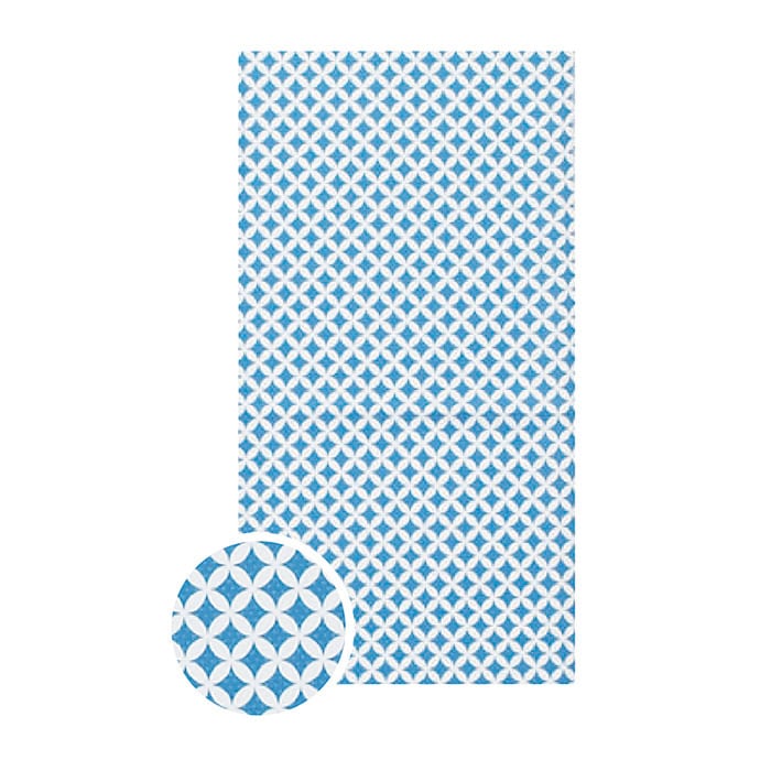 丸和貿易 小江戸 クールタオル 七宝 ブルー 400871306 1個（ご注文単位1個）【直送品】