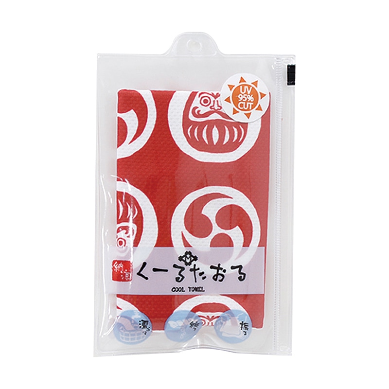 丸和貿易 小江戸 クールタオル 達磨 400871310 1個(ご注文単位1個)【直送品】