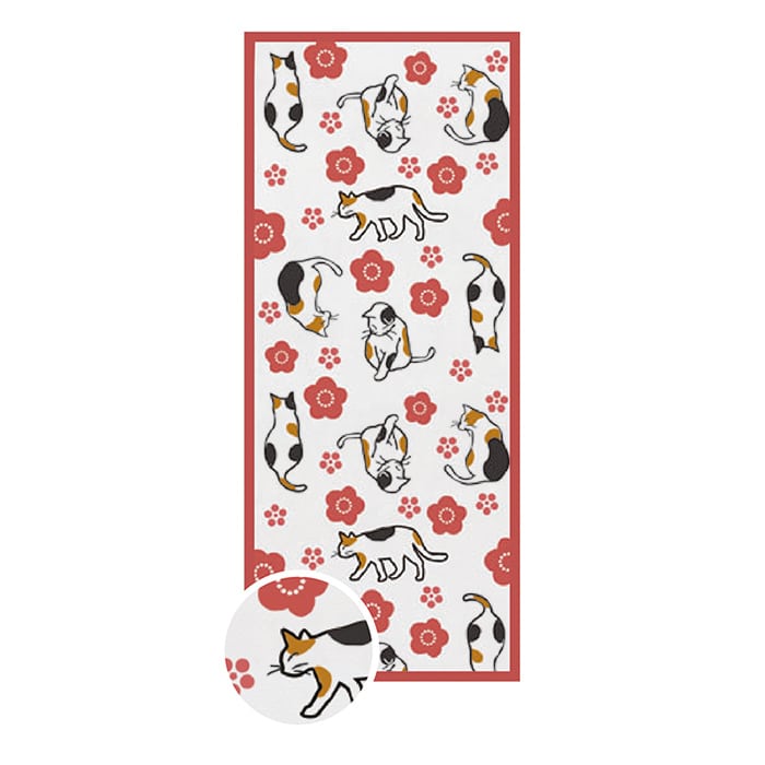 丸和貿易 小江戸 クールタオル 猫 400871411 1個（ご注文単位1個）【直送品】