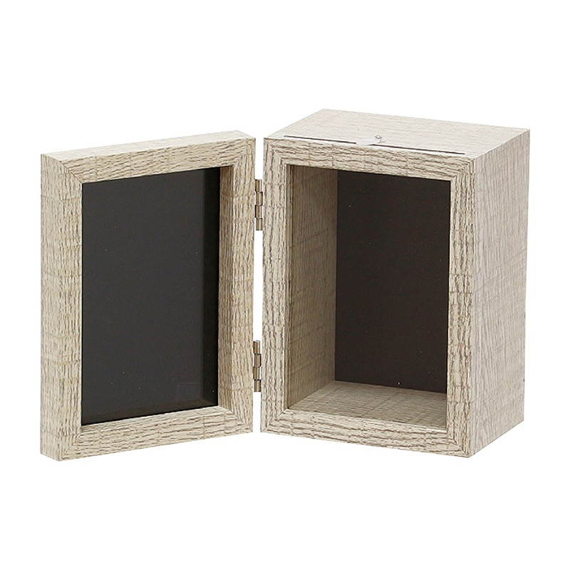 丸和貿易 フォト＆クラフトボックス 縦 ブラウン 400845102 1個（ご注文単位1個）【直送品】