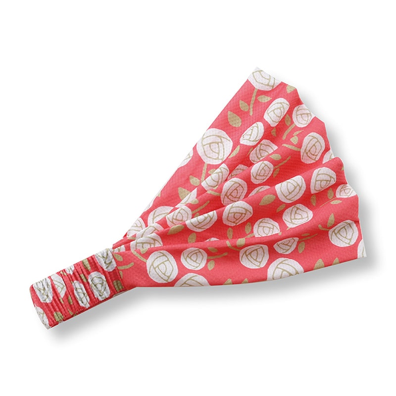 丸和貿易 小江戸 クールヘアバンド 薔薇 400888807 1個（ご注文単位1個）【直送品】