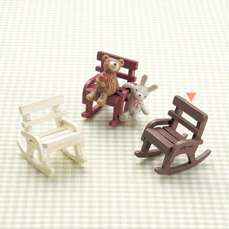 丸和貿易 ミニチュアボーム ロッキングチェアー ブラウン 400627903 1個（ご注文単位3個）【直送品】