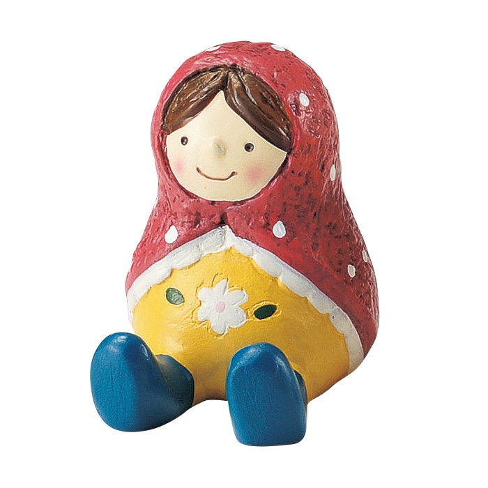 丸和貿易 ノーティーアニマル マスコット マトリョーシカ レッド 400520603 1個（ご注文単位6個）【直送品】
