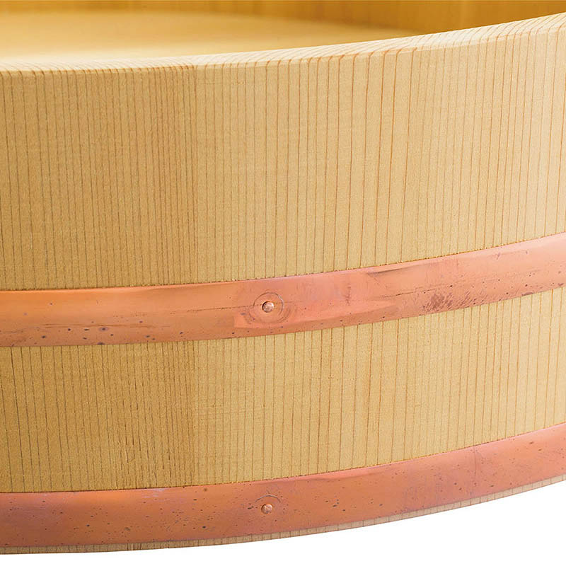 ヤマコー 椹 飯台 銅タガ 1升 04281 1個(ご注文単位1個)【直送品】