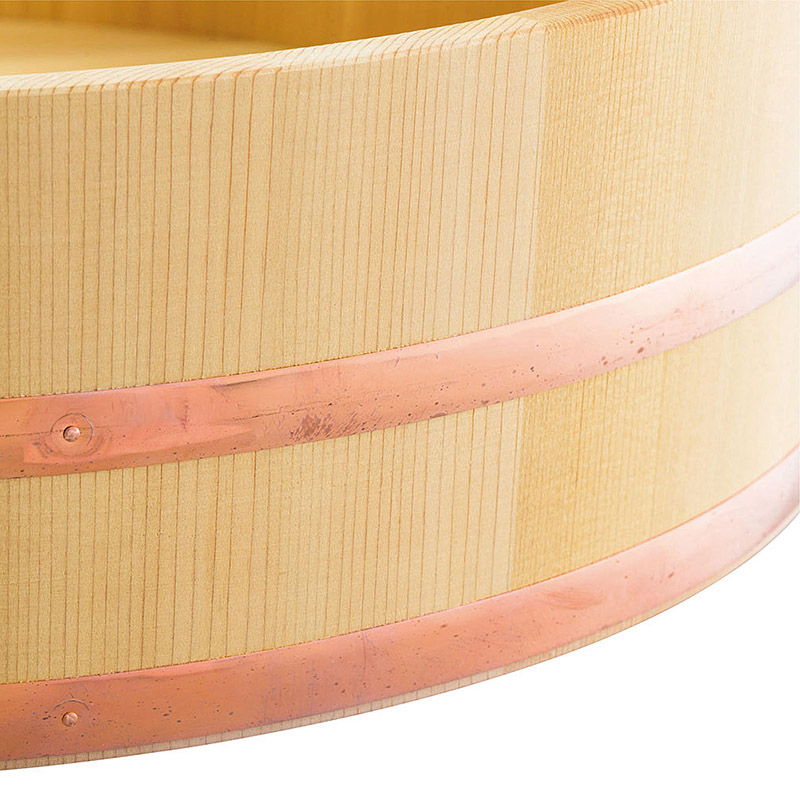 ヤマコー 椹 飯台 銅タガ 3合 04284 1個(ご注文単位1個)【直送品】