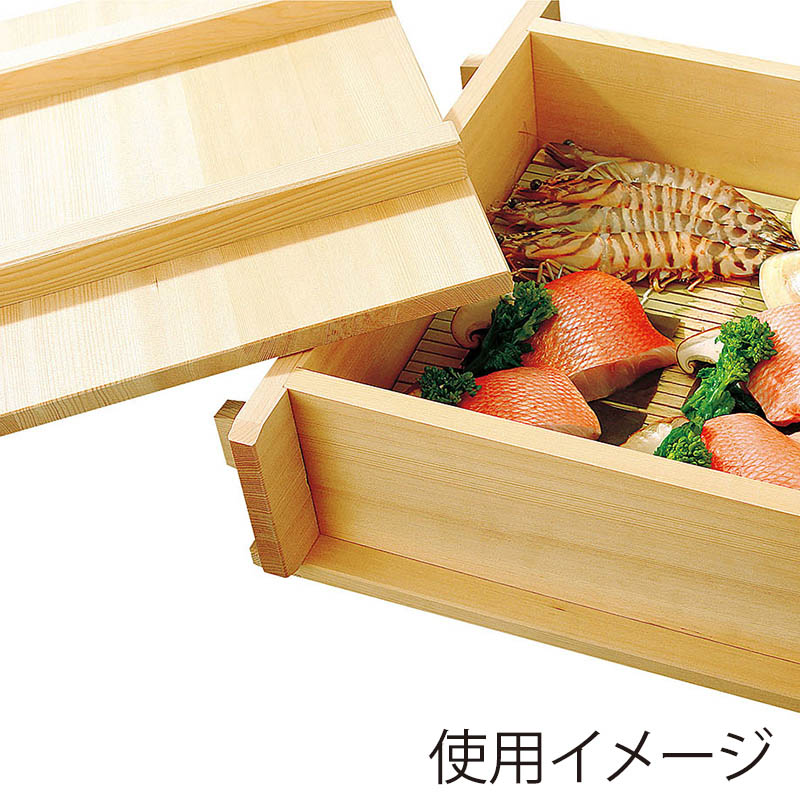 ヤマコー 椹　角せいろ　サン蓋 3.5升用 05345 1個（ご注文単位1個）【直送品】