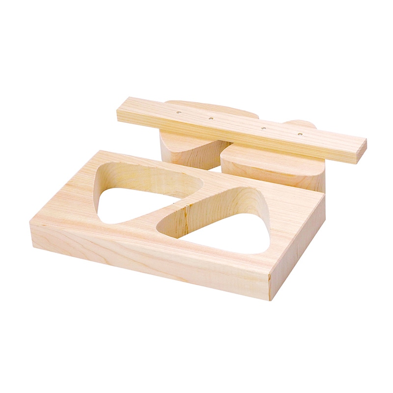 ヤマコー 桧・おにぎり抜型　押器付　2穴 大 06312 1個（ご注文単位1個）【直送品】