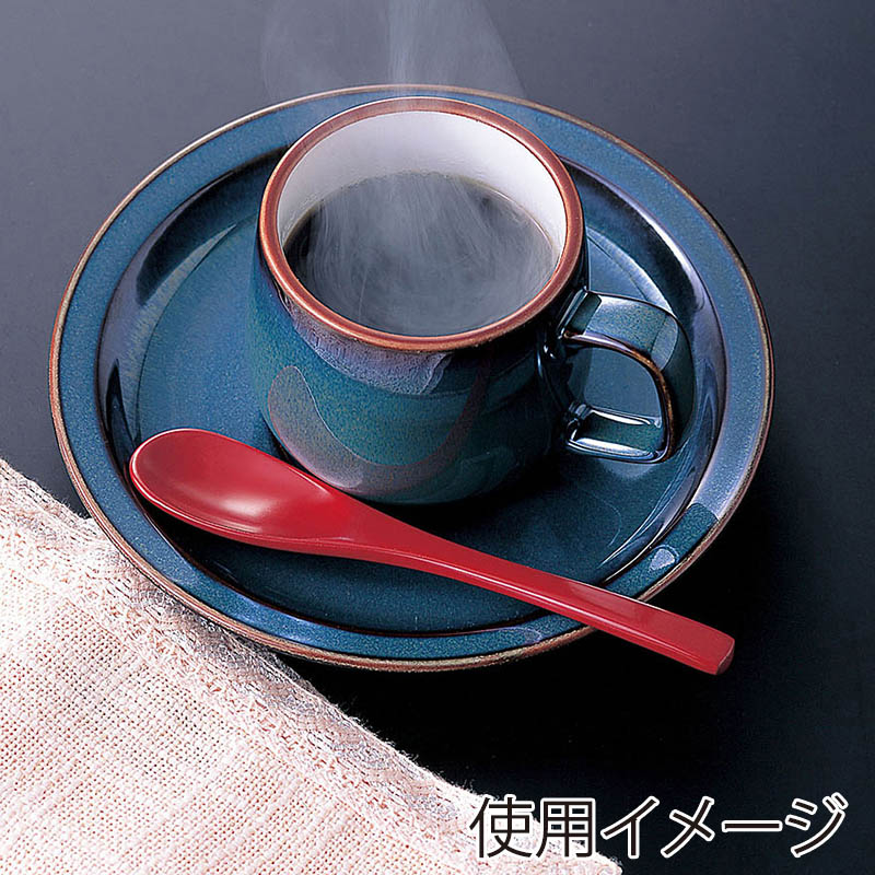 ヤマコー 本漆コーヒースプーン 朱 08331 1個(ご注文単位1個)【直送品】