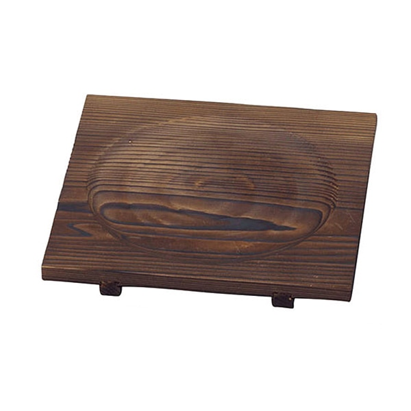 ヤマコー 焼杉鍋敷 足付 小 08434 1個(ご注文単位1個)【直送品】