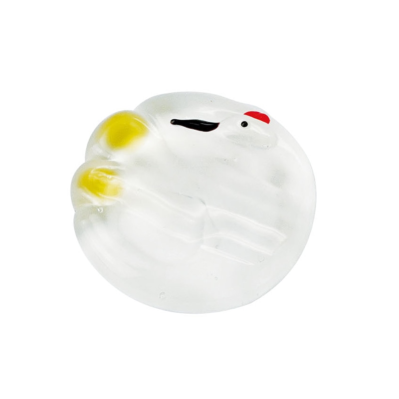 ヤマコー 硝子箸置　えんぎ 鶴 09145 1個（ご注文単位1個）【直送品】